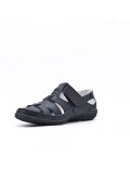 Comfort sandal in faux leather