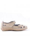 Comfort sandal in faux leather