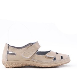 Comfort sandal in faux leather