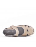 Comfort sandal in faux leather