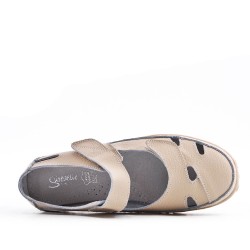 Comfort sandal in faux leather