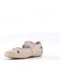 Comfort sandal in faux leather