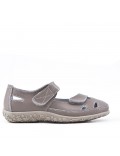 Comfort sandal in faux leather