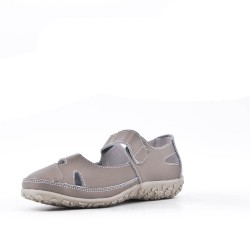 Comfort sandal in faux leather