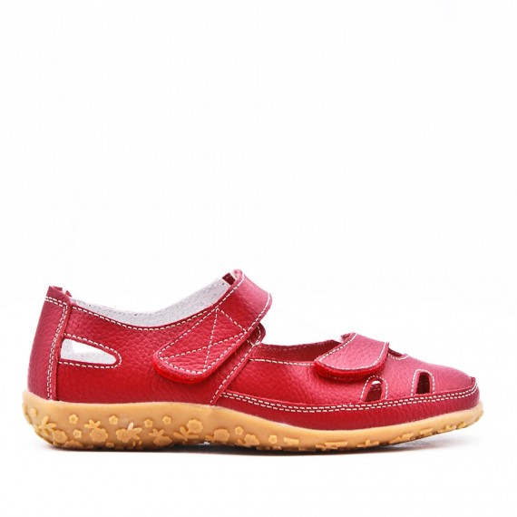 Sandale comfort en simili cuir