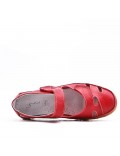 Comfort sandal in faux leather