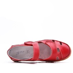 Sandale comfort en simili cuir