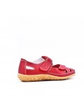 Comfort sandal in faux leather