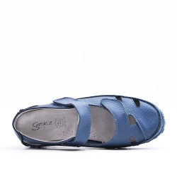 Sandale comfort en simili cuir