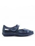 Comfort sandal in faux leather