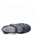 Comfort sandal in faux leather