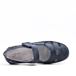 Comfort sandal in faux leather