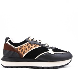 Faux suede sneakers for women