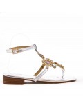 Women Flat sandal with rhinestones