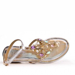 Women Flat sandal with rhinestones