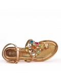 Women Flat sandal with rhinestones