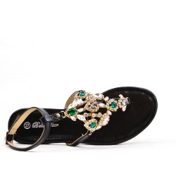 Women Flat sandal with rhinestones