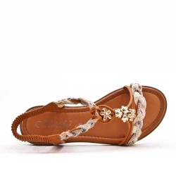 Women Flat sandal with rhinestones