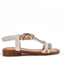 Women Flat sandal with rhinestones