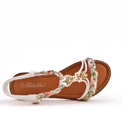 Women Flat sandal with rhinestones