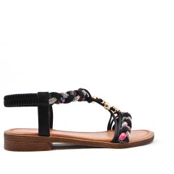 Women Flat sandal with rhinestones