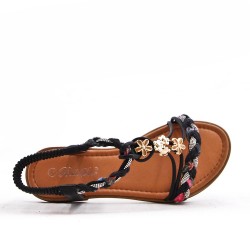 Women Flat sandal with rhinestones