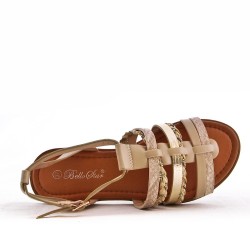 Women Flat sandal with rhinestones