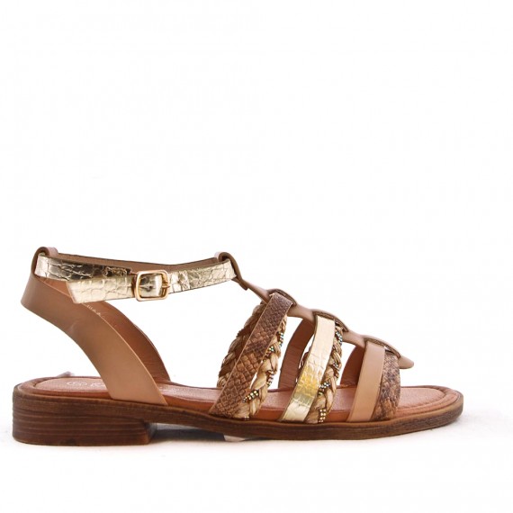 Women Flat sandal with rhinestones