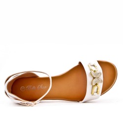 Women Flat sandal with rhinestones