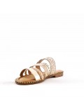 Slide in mixed materials for women