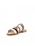 Slide in mixed materials for women