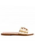 Faux leather slide for women