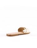 Faux leather slide for women