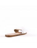 Faux leather slide for women