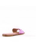 Faux leather slide for women