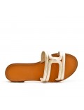 Faux leather slide for women
