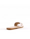 Faux leather slide for women