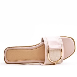 Claquette en simili cuir pour femme