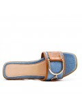 Faux leather slide for women