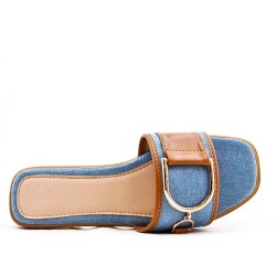 Faux leather slide for women