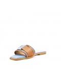 Faux leather slide for women