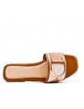 Faux leather slide for women