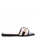 Faux leather slide for women