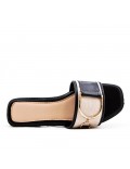 Faux leather slide for women