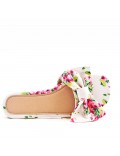 Claquette en simili cuir à motif floral pour femme