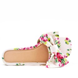 Chancla con estampado floral para mujer