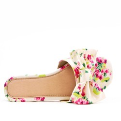 Slide with floral pattern for women