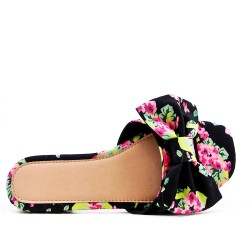 Chancla con estampado floral para mujer