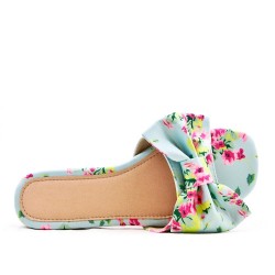 Chancla con estampado floral para mujer