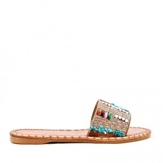 Faux suede slide for women